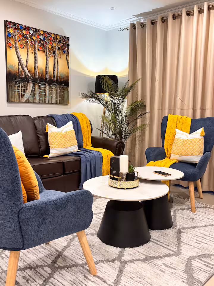 Living room inside Adilo Villa Midrand